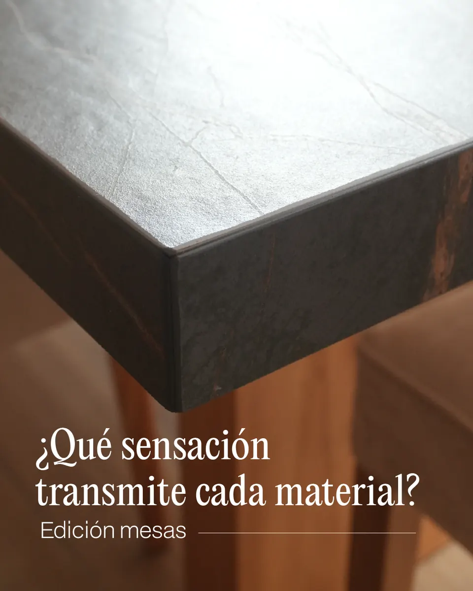¿Qué sensación transmite cada material?